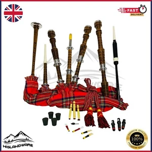 Highlandware - Highland Dudelsack Set - Silbermontierungen, natürliches Finish, Tasche & Buch - Bild 1 von 3