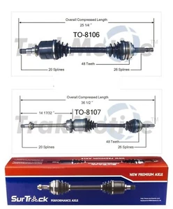For Toyota Celica GT 94-99 Pair of Front CV Axle Shafts SurTrack Set Std.Trans. - Picture 1 of 1