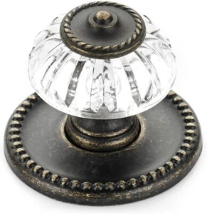Richelieu 1-5/16 in. (33 mm) Diameter BBrass Eclectic Metal Acrylic Drawer Knob - Picture 1 of 6