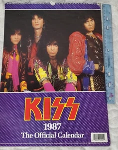 KISS 1987 Official Calendar 17x12  Excellent Pin Up Color Photos Vintage  - Picture 1 of 6
