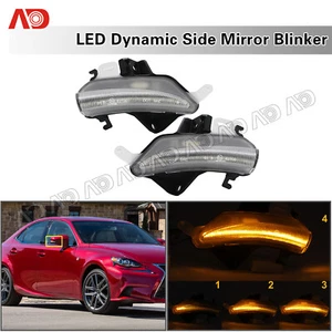 LED Sequential Side Mirror Light For Lexus IS350 IS300 IS250 CT200h LS460 LS600H - Foto 1 di 7
