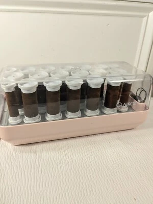 Rizadores Hot Rollers flocados terciopelo vintage Clairol Custom Care Setter KF-20-1 Foto 1 de 4