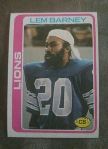 1978 Topps #82 Lem Barney - Detroit Lions  - Picture 1 of 2