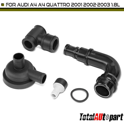 Kit de válvula de manguera de respirador de cárter PCV de 5 piezas para Audi A4 2001 2002 2003 A4 Quattro Foto 1 de 4