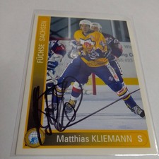 DEL Playercard 1994/95 Foxes Saxony signed Matthias Kliemann