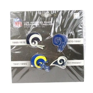 Juego de prendedores de solapa de los Rams de Los Ángeles insignia de línea de tiempo de franquicia mercancía oficial de la NFL - Imagen 1 de 1