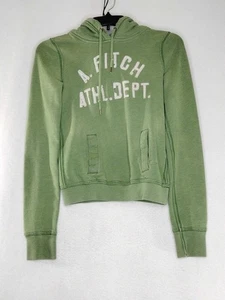 Abercrombie & Fitch Womens Hoodie Size Small Green Hooded Pockets - Picture 1 of 6