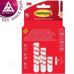 3M 17200 Command Assorted Adhesive and Refill Strips Mega Pack - Picture 1 of 3