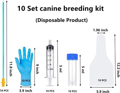 10 Set AI Artificial Insemination Breeding Dog Kit, Canine Supplies - Image 1 of 4