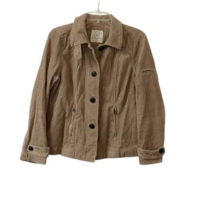 Relativity Women’s Tan Corduroy Jacket Button Front Casual Barn Coat Size PM - Picture 1 of 13