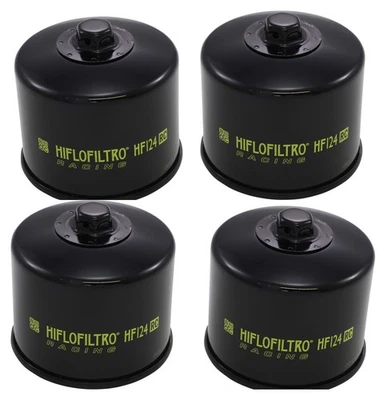 HifloFiltro 赛车滤油器 HF124RC - 替换件 16097-0009 适用于 H2/H2R - 4 包 — 第 1/4 张图片