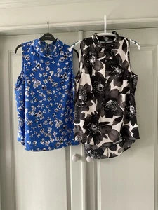 Gorgeous “NEXT.” & “Matalan” Sleeveless High Neck Tops In Very Good Con. Size 16 - Picture 1 of 6