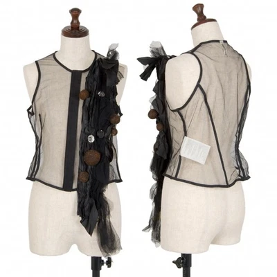 Camisa sin mangas de malla con diseño de bisutería COMME des GARCONS talla XS-S (K-107648) Foto 1 de 4