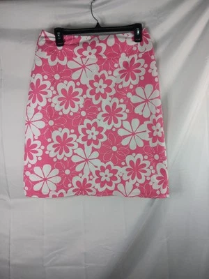 Casual Corner Annex Stretch Skirt Pink Size 6 Floral Career - Изображение 1 из 3