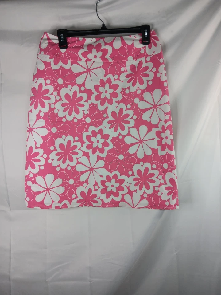 Falda elástica informal esquina anexo rosa talla 6 floral carrera Foto 1 de 3