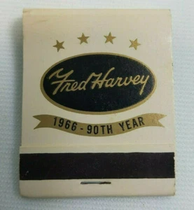 Matchbook Fred Harvey 1966 90th Anniversary Unstruck Full Vintage - Picture 1 of 4