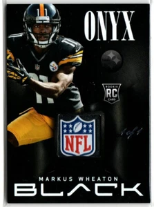 2013 Panini Black Onyx Football NFL Shield Markus Wheaton STEELERS 1/1 RARE - Picture 1 of 2