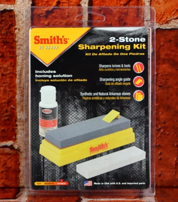 Kit de afiação Smith's 2 pedras 5” médio + 4” pedra fina Arkansas SK2 - Imagem 1 de 4