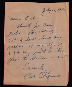 CARTA COMPLETA ESCRITA A MANO de Bob Chipman 1946 de los Chicago Cubs de los Brooklyn Dodgers et - Imagen 1 de 2