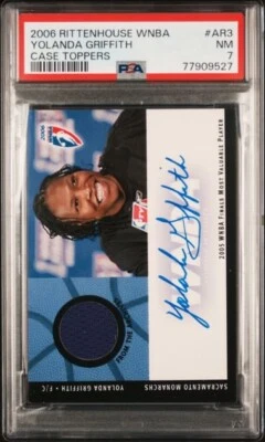 2006 Rittenhouse WNBA Yolanda Griffith Autograph Jersey Card #/333 PSA 7 - Image 1 of 2