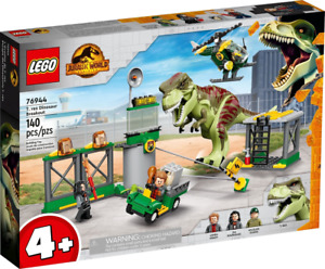 DHQSS Juguete Dinosaurio World T-Rex Transport Building Set Zia Minifigure and Truck with Trailer Fallen Kingdom Movie Sets para niños y niñas de 7-12 años 