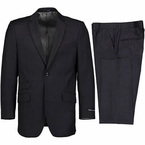 Alberto Cardinali Men's Black Windowpane Check 2 Button Slim Fit Suit NEW - Picture 1 of 5