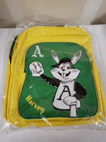 NEW! Oakland A’s Athletics Green & Yellow Harvey The Rabbit Backpack SGA Cover