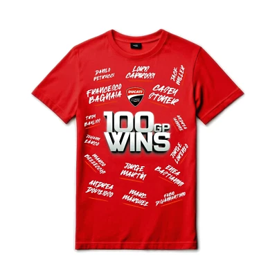 *ANGEBOT* DUCATI Corse Shirt T-Shirt 100 MOTOGP Wins Limited Edition rot