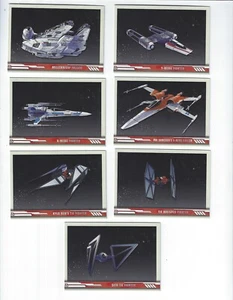 2019 Star Wars The Rise of Skywalker Series One Ships and Vehicles 7 Cards - Picture 1 of 2