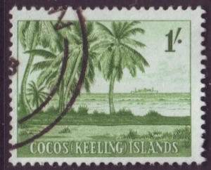Islas Cocos (keeling) 1963 1/- palmeras - buen usado (A12336) - Imagen 1 de 1