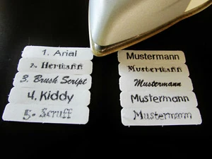 Namenschilder, Wäscheetiketten, Namensetiketten aufbügeln bügeln einbügeln; - Bild 1 von 3