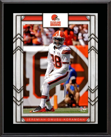 Jeremiah Owusu-Horamoah Cleveland Browns 10.5" X 13" Sublimated Player Plaque Cover