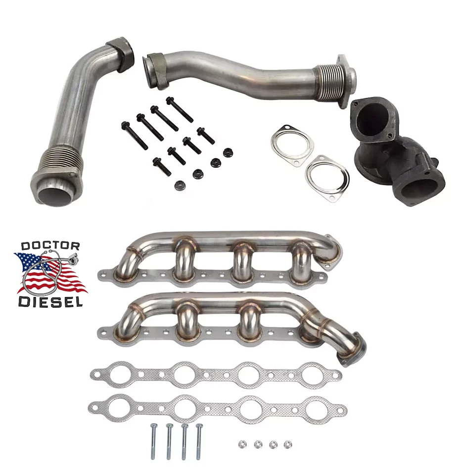 Turbocharger Up Pipe Kit & Tubular Manifold For 1999.5-2003 Ford 7.3 Powerstroke - Image 1 of 1