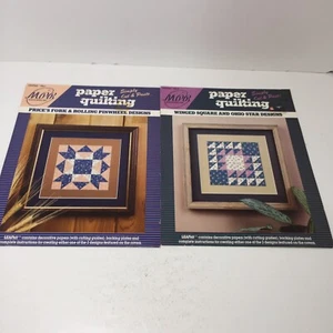 2 Paper Quilting Pattern Booklets Cut & Paste 2 Designs Each - Picture 1 of 7