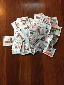 100 HOOTERS MOIST TOWELETTES "WET NAPS" INDIVIDUALLY WRAPPED LEMON SCENTED
