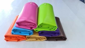 Tarpaulin ignifuge résistant rose violet glace bleu citron vert et plus - Photo 1/44