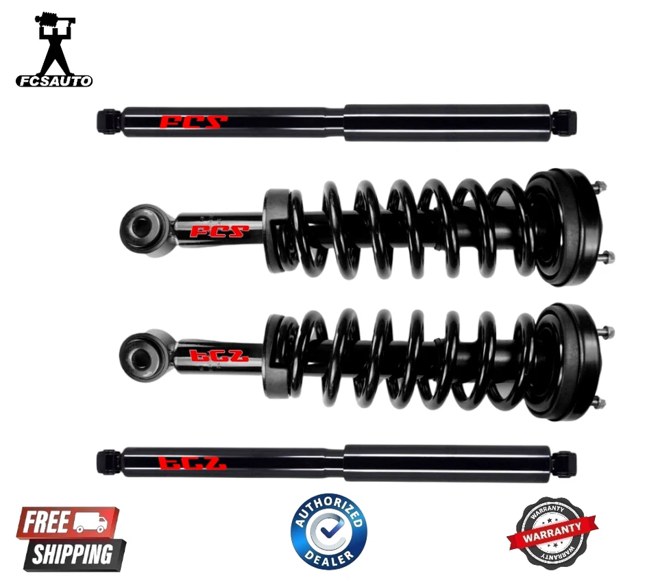 Nuevo conjunto completo de puntal y resorte delantero trasero premium Ford F-150 2004-2008 tracción trasera Foto 1 de 1