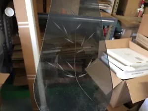 Lámpara araña tintada en forma de lágrima panel de reparación de repuesto ~ trigo grabado - Imagen 1 de 4