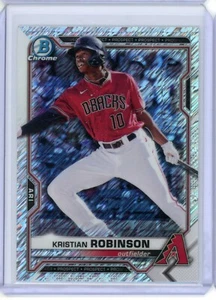 Bowman Chrome Kristian Robinson 2021 #BCP-158 ¡Diamondbacks refractor brillante! ฿₲ - Imagen 1 de 2