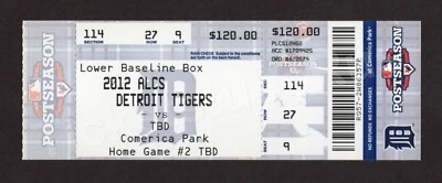 Ichiro LAST PS GAME 2012 ALCS GM#4 Tigers Yankees 10/18 Ticket SCHERZER CLINCHER - Image 1 of 4