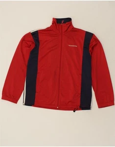 DIADORA Mens Tracksuit Top Jacket Medium Red Colourblock Polyester BG85 - Picture 1 of 4
