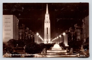 RPPC Tower of Sun, Court of Pacifica Golden Gate Int'l Expo SFO CA Postcard - Picture 1 of 2
