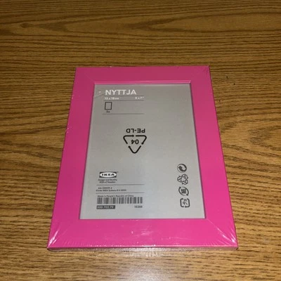 Nuevo juego de 2 marcos de fotos IKEA NYTTJA rosa 5x7 Foto 1 de 4