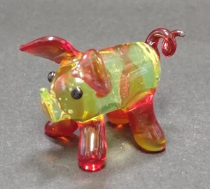 Uranglas Figur Schwein von Böhmisch Böhmisch Glas JP unbenutzt - Bild 1 von 4