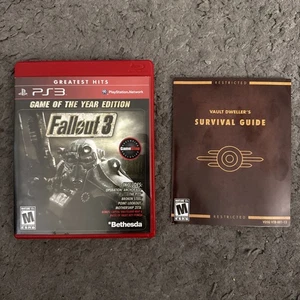 Fallout 3 Game Of The Year Edition PS3 Greatest Hits Nur Hülle & Handbuch Gamestop - Bild 1 von 2