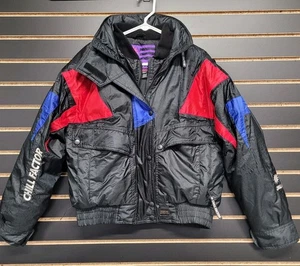 Vintage Chill Factor by Fieldsheer Motorradjacke schwarz rot blau Herren Large - Bild 1 von 21