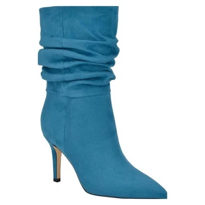 NUEVA Bota para Mujer Nine West Slouch Media Pantorrilla Punta Azul Talla 7M Foto 1 de 4