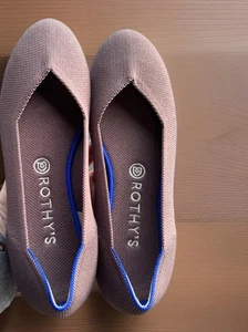 Rothy's The Flat in Nerz braun erdfarben runde Zehenpartie Schuhe Strick Ballerinas Damen - Bild 1 von 10