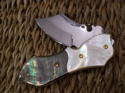 CUSTOM THAILAND KNIFE / MOTHER OF PEARL / BLACK PEARL / NEW 2017 - Image 1 of 4