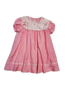 Vintage Girls Dress Pink Kit Kat 4 Years Collar - Picture 1 of 3